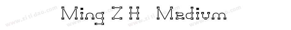中国台湾Ming Z H- Medium手机版字体转换
